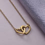 Personalised Double Heart Names Necklace, thumbnail 6 of 12