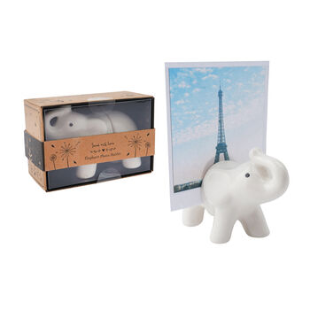 Send With Love Ceramic Elephant Photo Holder, 2 of 5