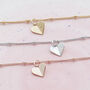 Initial Heart Charm Bracelet Silver, Gold, thumbnail 2 of 5