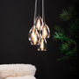 Five Way Clear Glass Small Cluster Pendant Light, thumbnail 1 of 7