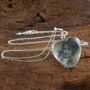 Heart Glass Photo Locket Sterling Silver Necklace, thumbnail 2 of 6