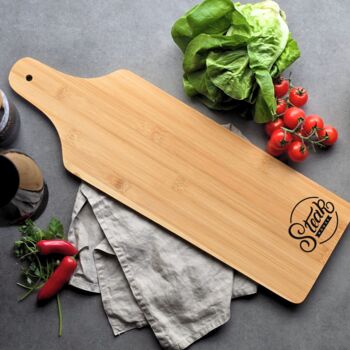 Personalised Bamboo Long Serving Board – Father's Day Gift, 6 of 9