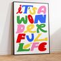 Good Neighbours 'It’s A Wonderful Life' Colourful Lyric Poster, thumbnail 1 of 4