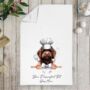 Personalised Dog Chef Hat Gift Tea Towel, thumbnail 8 of 12