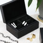 Personalised Initial Leather Cufflink Box, thumbnail 2 of 3