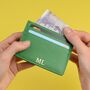 Personalised Monogrammed Leather Credit Card Holder Wallet, thumbnail 1 of 8