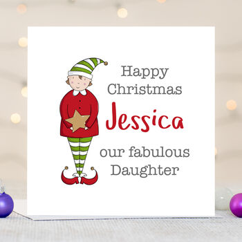 Daughter Personalised Christmas Card, 2 of 5