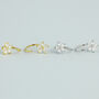 Sterling Silver Crystal Flower Ear Jacket Hoop Earring, thumbnail 1 of 5