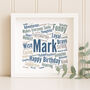 Personalised 50th Birthday Word Art Gift, thumbnail 3 of 5