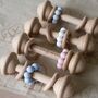 Personalised Round Wooden Baby Rattle, thumbnail 5 of 7