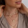 Gold Plated Layered Celestial Teardrop Necklace, thumbnail 1 of 9