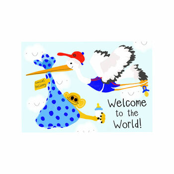 'Welcome To The World' New Baby Card, 2 of 2