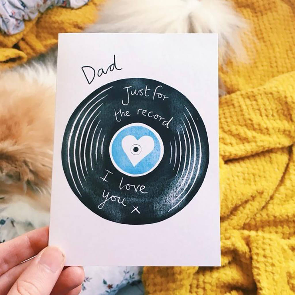 Vinyl Record Birthday Card For Dad, Daddy Or Grandad, 1 of 3