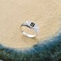 Oval Initial Argentium Silver Signet Ring, thumbnail 4 of 11