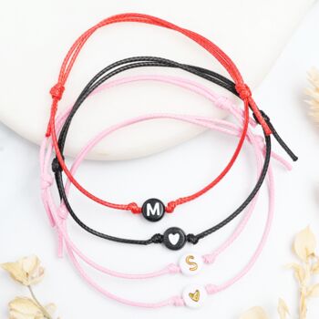 One For You And Me Initial Wish Bracelet Set, 2 of 4