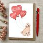 Labradoodle Happy Valentine's Card, thumbnail 1 of 2