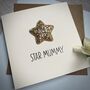 Star Mum/Nanny Glitter Star Birthday Card, thumbnail 4 of 4