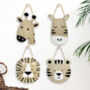 Children's Wooden Animal Face Hanging Plaques, thumbnail 1 of 9