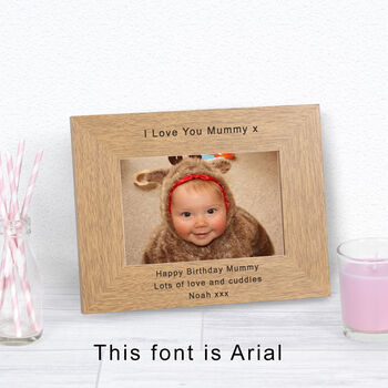 Personalised Any Message Wood Photo Frame, 6 of 7