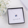 Silver Swarovski Birthstone And Initial Necklace, thumbnail 7 of 11