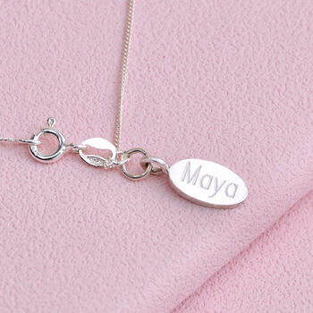 Personalised Sterling Silver Kiss Necklace, 5 of 8