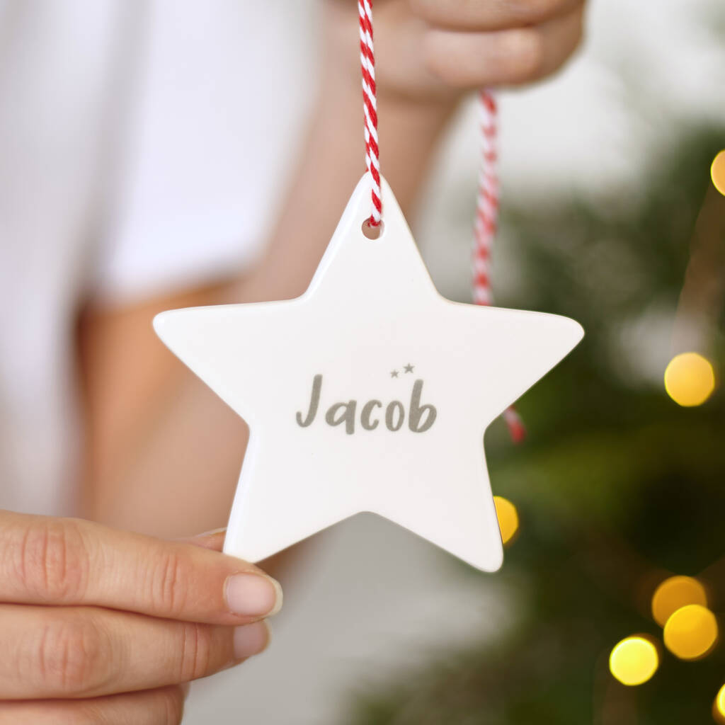 Personalised Christmas Star Decoration, 1 of 4