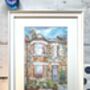Personalised House Portrait Painting. House Portrait Illustration. Custom House Portrait With Pets. House Sketch. Original Art Not A Print, thumbnail 11 of 12