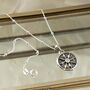 Sterling Silver Roman Wheel Necklace, thumbnail 3 of 4