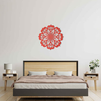 Round Wooden Mandala Modern Floral Wall Art Elegance, 11 of 12