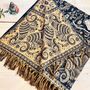 Vintage Paisley Woven Throw Blanket Or Oversized Scarf, thumbnail 2 of 12