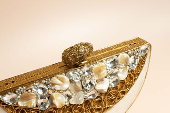 Liyana Mother Of Pearl Clutch, 3 of 4