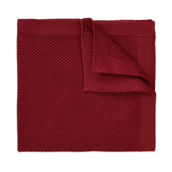 Burgundy Red Diamond End Knitted Neck Tie In 100% Soft Polyester, 6 of 9