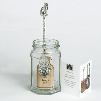 Cat Pewter Spoon With Hook For The Jam Jar, Cat Gifts, 3 of 7