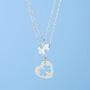 Silver Mum And Me Jigsaw Puzzle Heart Necklace, thumbnail 5 of 8
