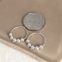 50th Birthday Silver Bead Earrings, thumbnail 5 of 5