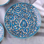 G Decor Tulipani Blue Hand Painted Ceramic Tableware Collection Floral Plates And Bowls, thumbnail 7 of 8