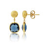 Iseo Gemstone And Brushed Gold Plated Earrings, thumbnail 10 of 12