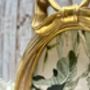 Gold Bow Oval Photo Frame 6x4' 10x15cm Portrait Design Freestanding, thumbnail 3 of 5