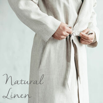 Men's Linen Robe, 12 of 12