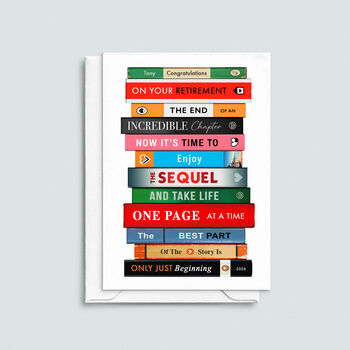 Personalised Book Themed Retirement Card, 3 of 4