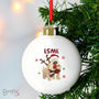 Personalised Boofle Christmas Reindeer Bauble, thumbnail 3 of 6