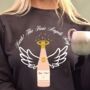 Personalised Rose Angel Wine Christmas Jumper, thumbnail 1 of 3