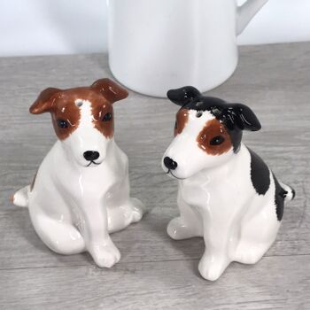 Jack Russell Terrier Ceramic Salt And Pepper Shaker Set, 2 of 7