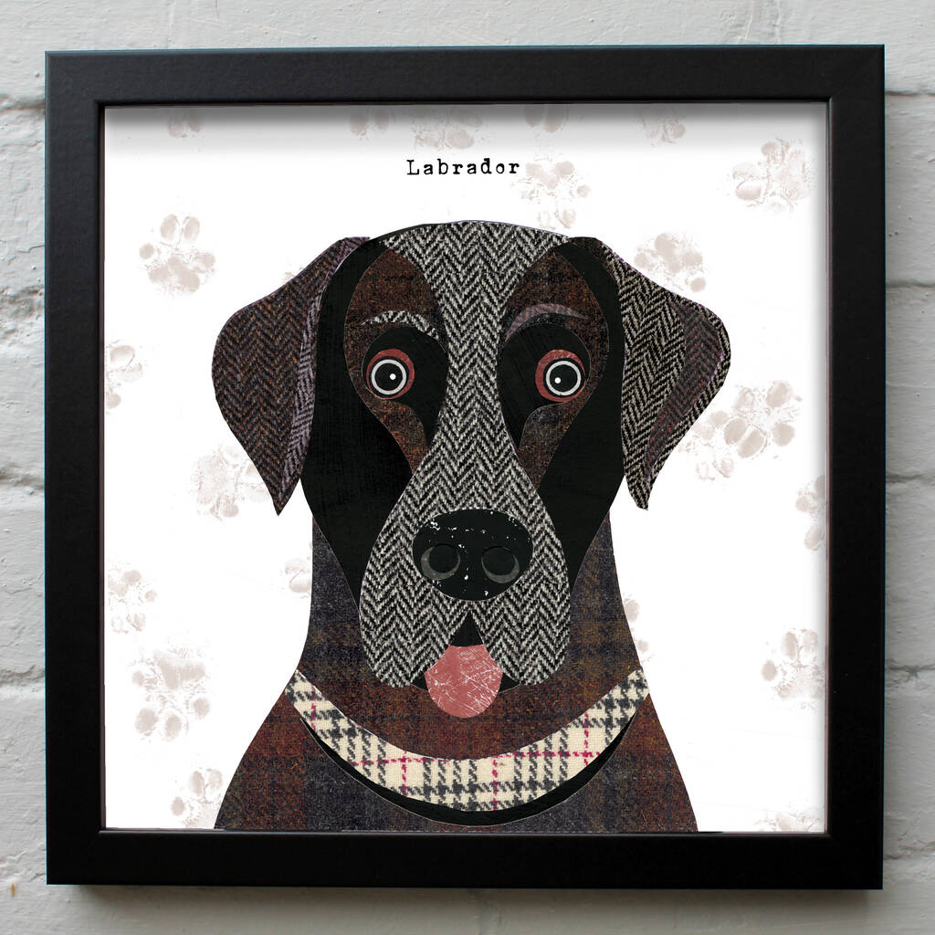 Black Labrador Dog Print By Simon Hart | notonthehighstreet.com