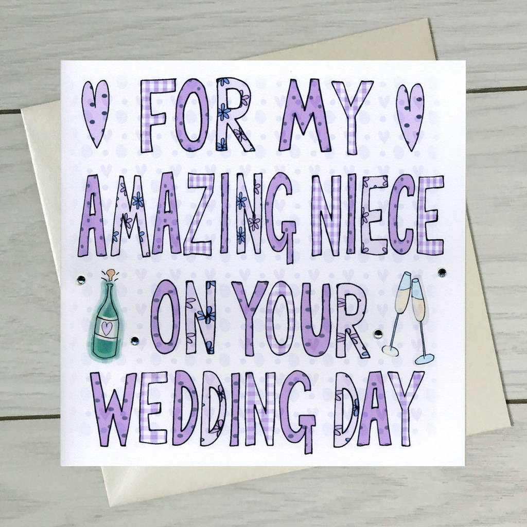 Personalised Niece/ Nephew Wedding Book Card By Claire Sowden Design