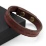 Personalised Men's Brown Leather Bracelet, thumbnail 2 of 5