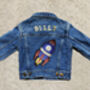 Kids Personalised Denim Jacket Special Astronaut, thumbnail 4 of 8