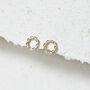 9ct Solid Gold Twisted Circle Studs, thumbnail 1 of 5
