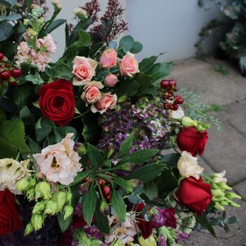 Mulled Wine Hand Tied Winter Fresh Flower Bouquet, 4 of 4