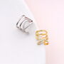 Sterling Silver Multi Lines Ear Cuff, thumbnail 2 of 5